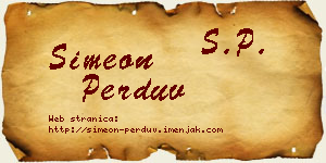 Simeon Perduv vizit kartica